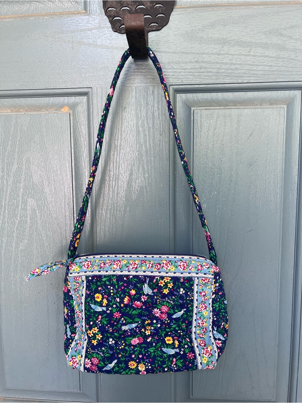 Vintage Vera Bradley Retired Bluebird Pattern Purse